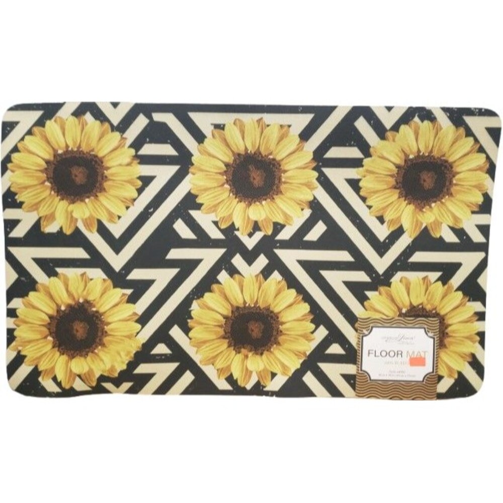 Anti-Fatigue Bendable Rubber Kitchen Floor Mat (18"x30") SUNFLOWERS, AL